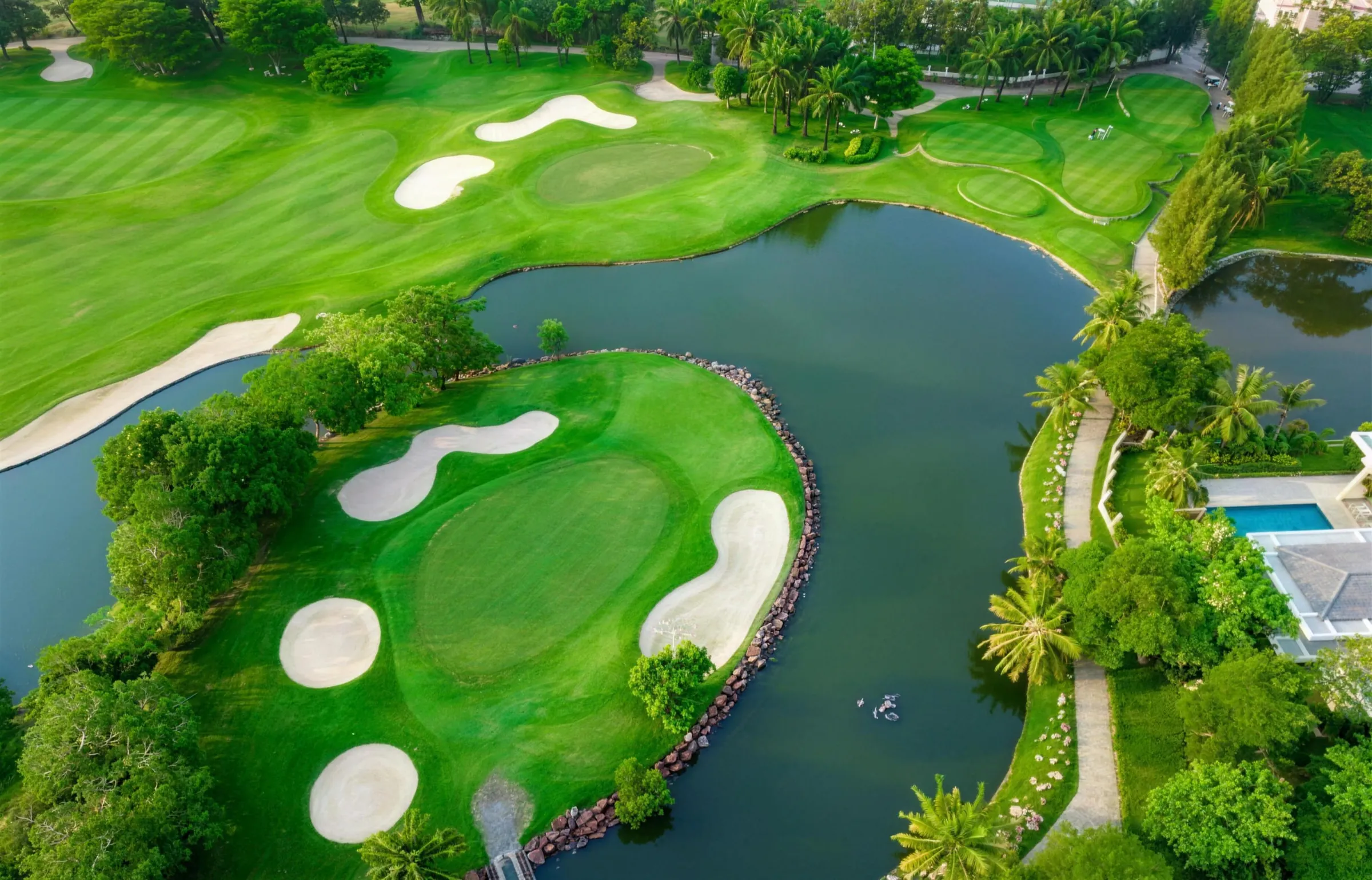 Hole 12, the island green