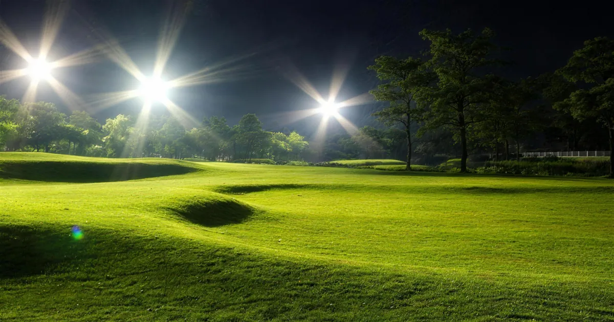 Floodlit fairway